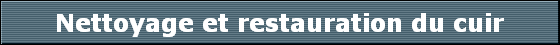 Nettoyage et restauration du cuir